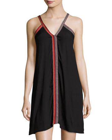 Embroidered V-neck