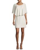 Zena Embroidered Silk Crepe De Chine Cocktail Dress, Ivory