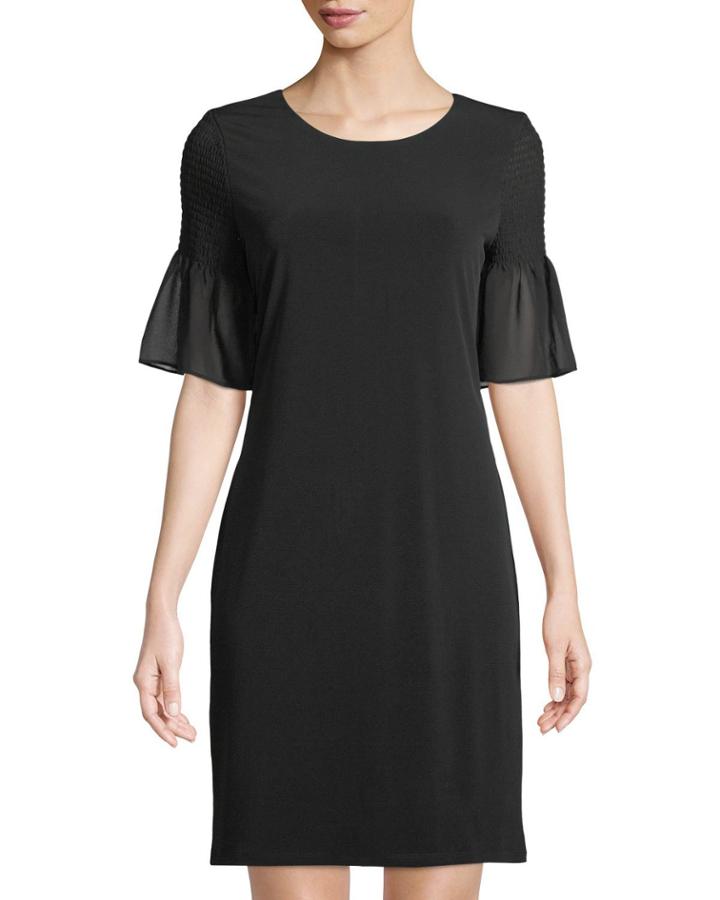 Smocked-ruffle-sleeve