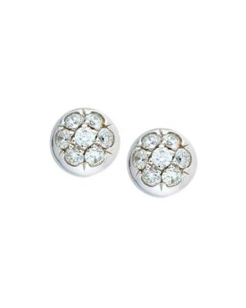 18k Golden Bubbles Diamond Stud Earrings,