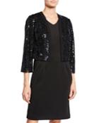 Sequin 3/4-sleeve Cover Up