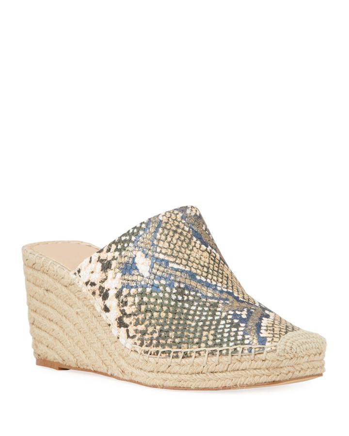 Gramercy Snake-print Wedge Espadrille