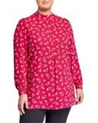 Plus Size Printed Popover Tunic