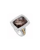 Lagos Two-tone Large Quartz & Diamond Ring, Women's,