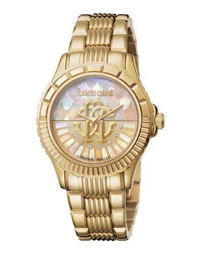 35mm Logo Dial Golden Watch W/ Bracelet