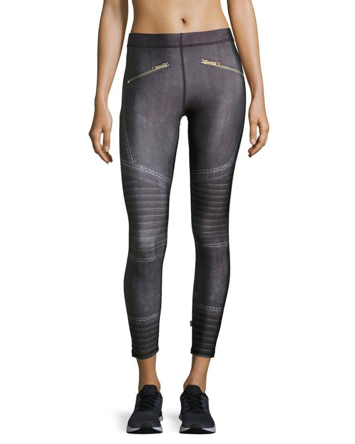Moto Performance Leggings, Black