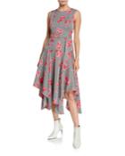 Striped Floral-print