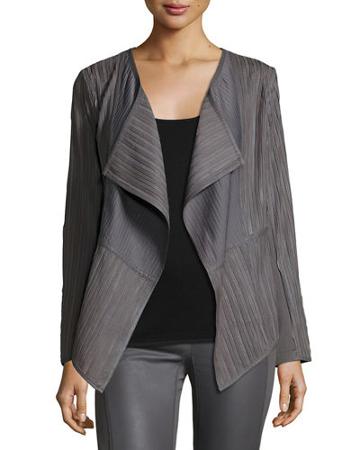 Leather-strip Cascade Jacket