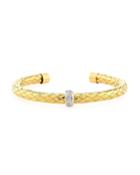 Treccia Incarata 18k Yellow-gold & Diamond Bangle Bracelet