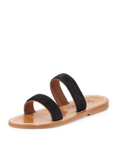 Bagatel Double-band Slide Sandal, Horsy Noir