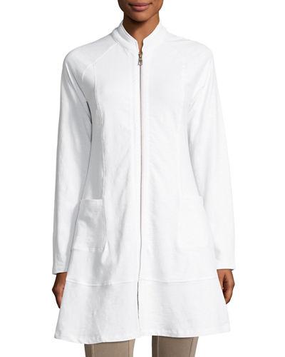 Raya Slub Zip-front Jacket