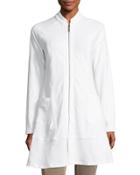 Raya Slub Zip-front Jacket