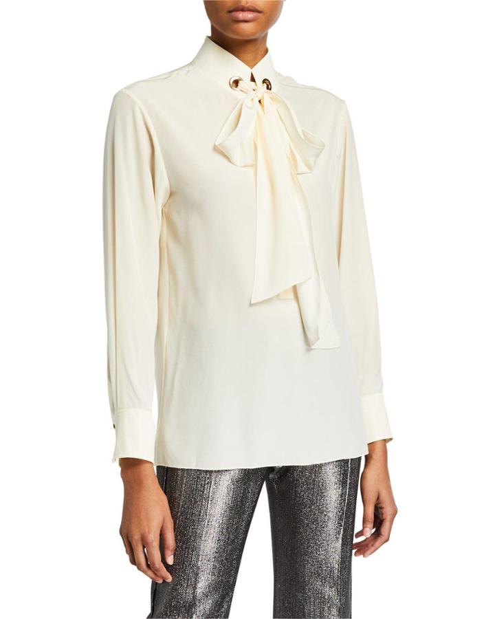 Silk Bow Blouse