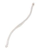 14k Double-row Diamond Tennis Bracelet