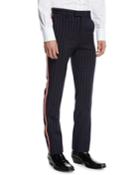 Men's Striped Cavalry Twill Marching Band Pants