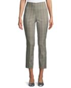 Simone High-rise Slim Plaid Pants