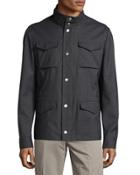 Short Field Stand-collar Jacket, Charcoal