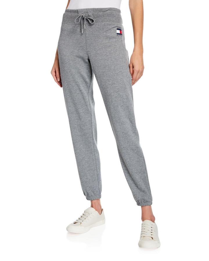 High-waist French Terry Logo