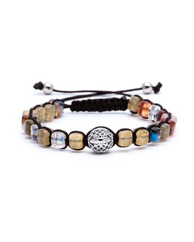 Men's Lux Beaded Cord Bracelet,