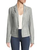 Perforated Lamb-leather Blazer