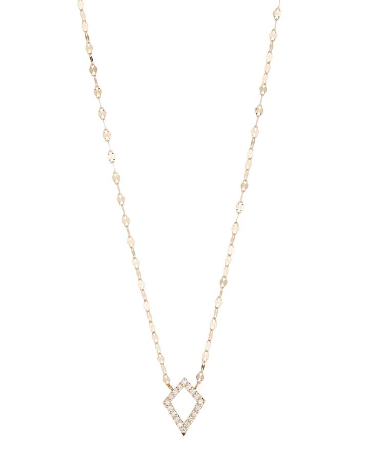 14k Diamond Mini Kite Charm Necklace
