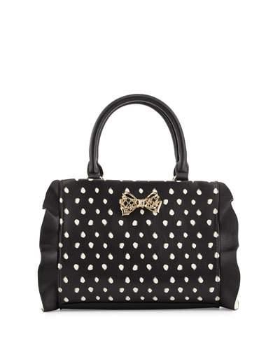 Flouncing Around Shoulder Bag, Black/white