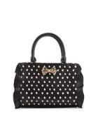 Flouncing Around Shoulder Bag, Black/white