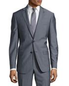 Slim-fit Two-button Two-piece Suit, Blue/gray