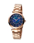 Women's 32mm Stainless Steel 3-hand Watch With Bracelet, Rose/blue