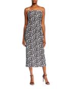 Cheetah Jacquard Silk Strapless