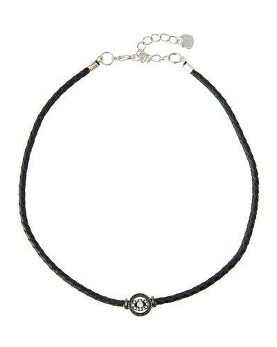 Braided Leather Evil Eye Choker