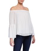 Bahama Off-the-shoulder Crinkle Top