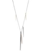 Miss Havisham Kinetic Gunmetal Spear Necklace With Crystals