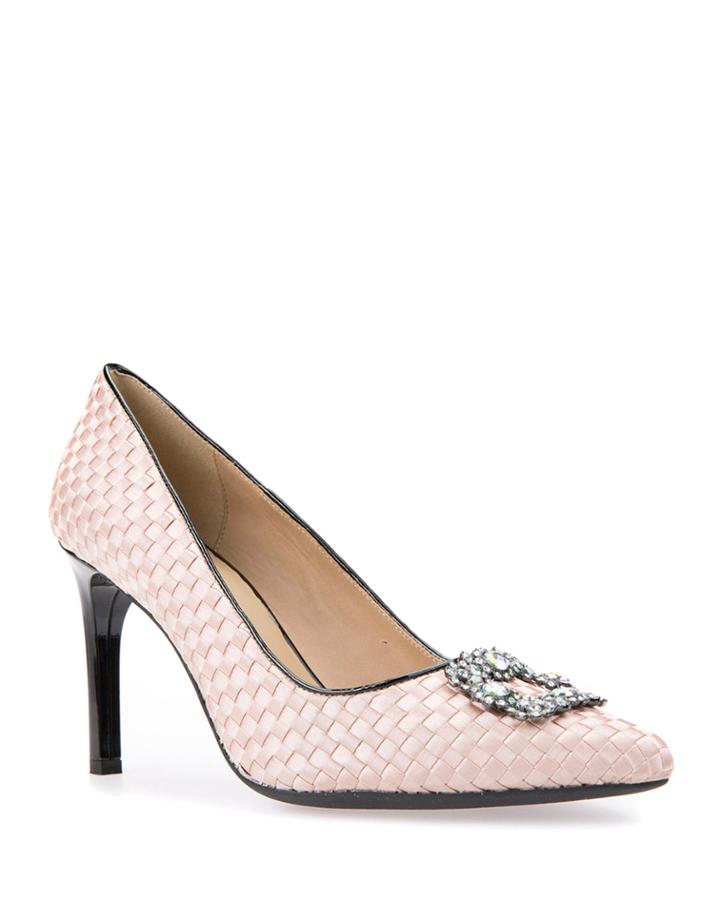 Faviola Ornamented Woven Pumps