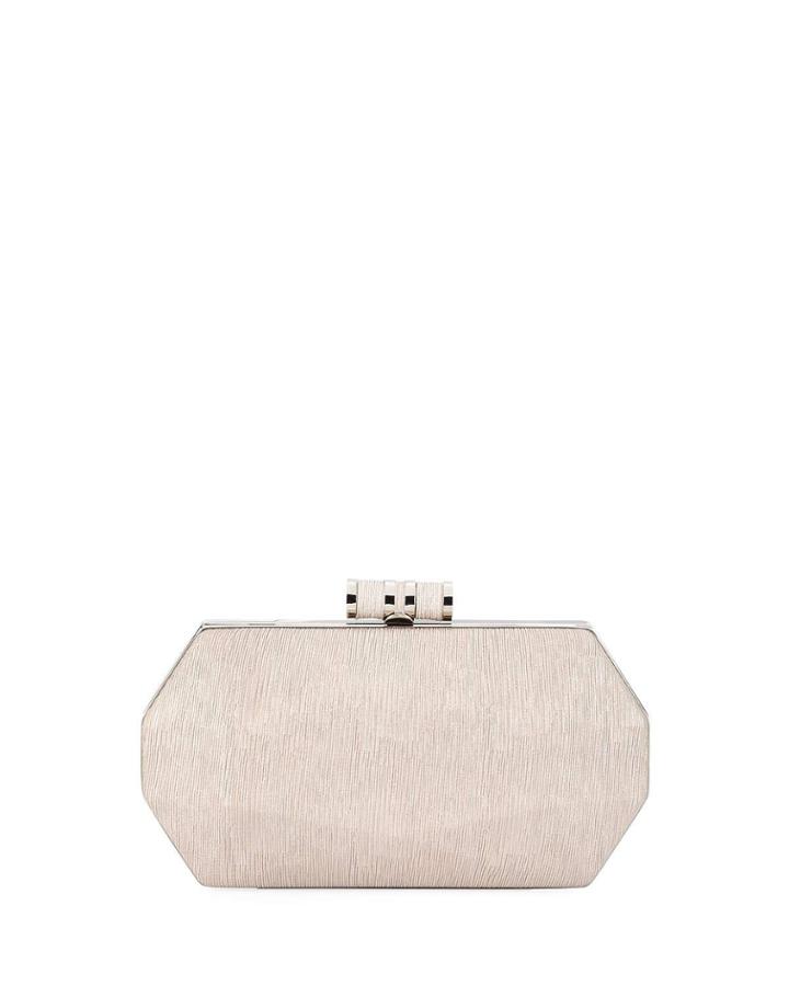 Octagon Etched Box Clutch Bag