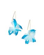 Flower Pedal Earrings, Blue