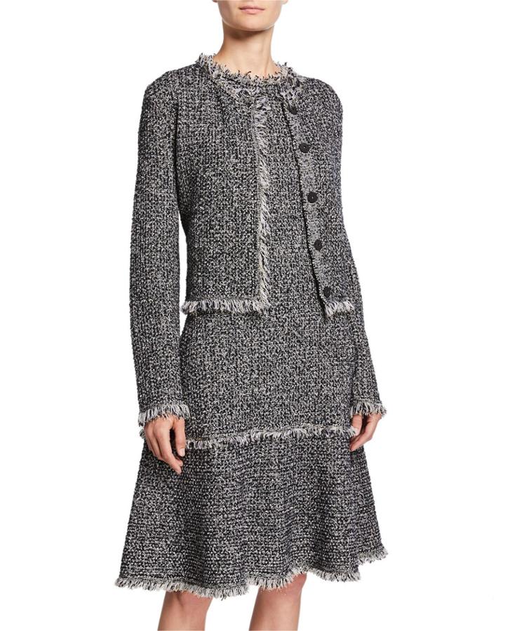 Metallic Tweed Knit Jacket