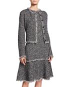 Metallic Tweed Knit Jacket