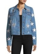 Star-patched Denim Jacket