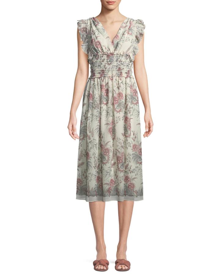 Ruffled Smocked-waist