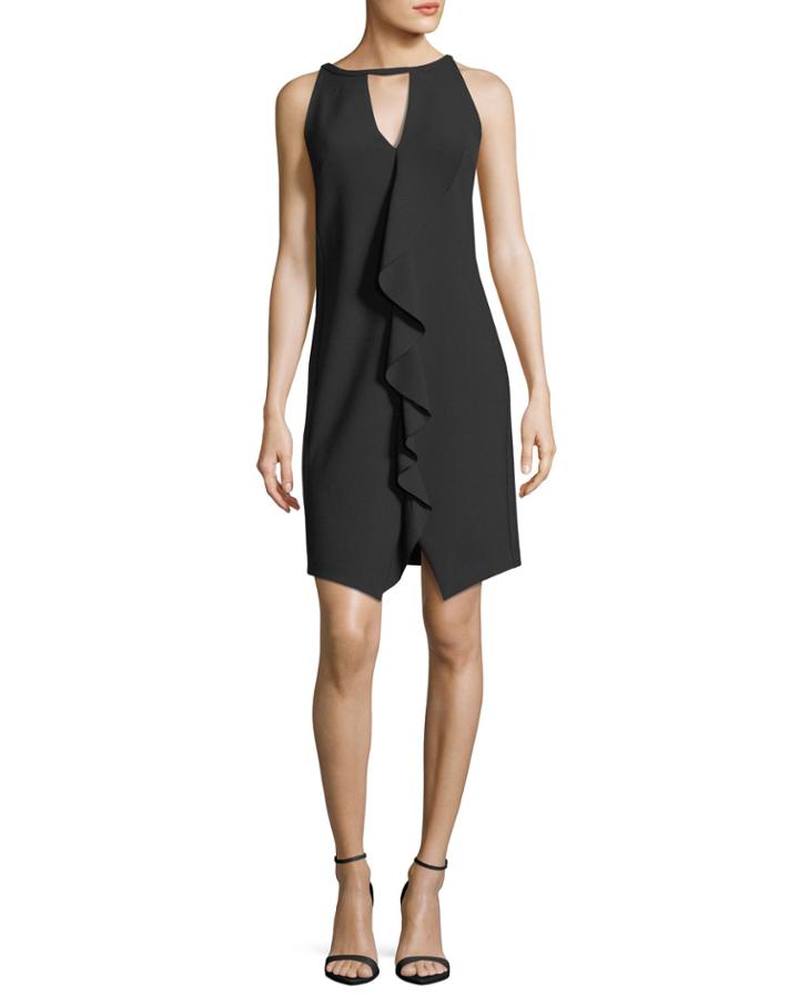 Sleeveless Luxe Drape Keyhole Dress