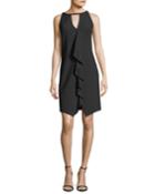Sleeveless Luxe Drape Keyhole Dress