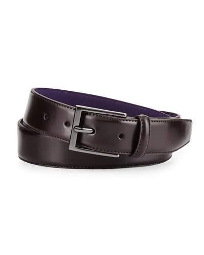 Leather Dress Belt, Brown