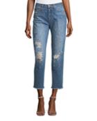 The Smith Embellished High-rise Straight-leg Ankle Jeans
