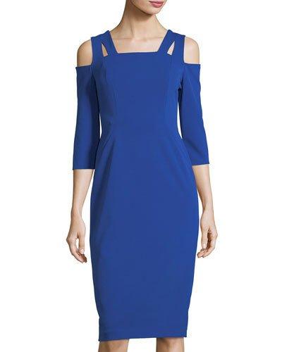 Square-neck Cold-shoulder