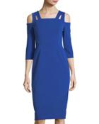 Square-neck Cold-shoulder