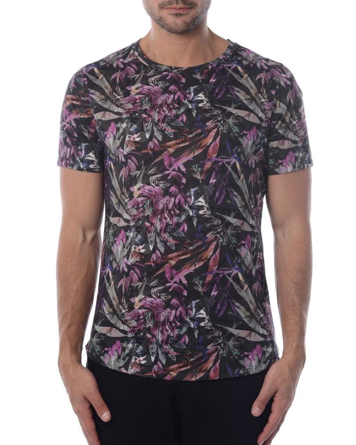 Men's Floral & Palms Printed Tee