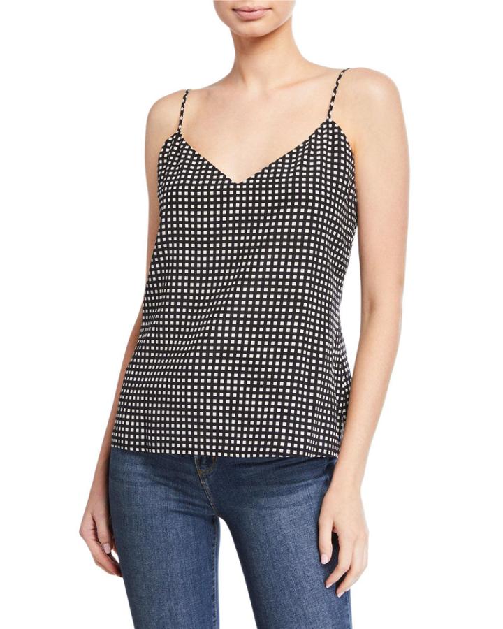 Jane Printed Spaghetti-strap Top