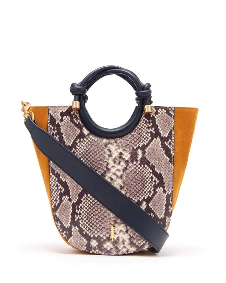 Clare Snake-print Shopper Tote Bag