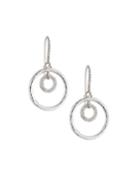 Hoopla 18k White Gold Diamond 2-hoop Earrings